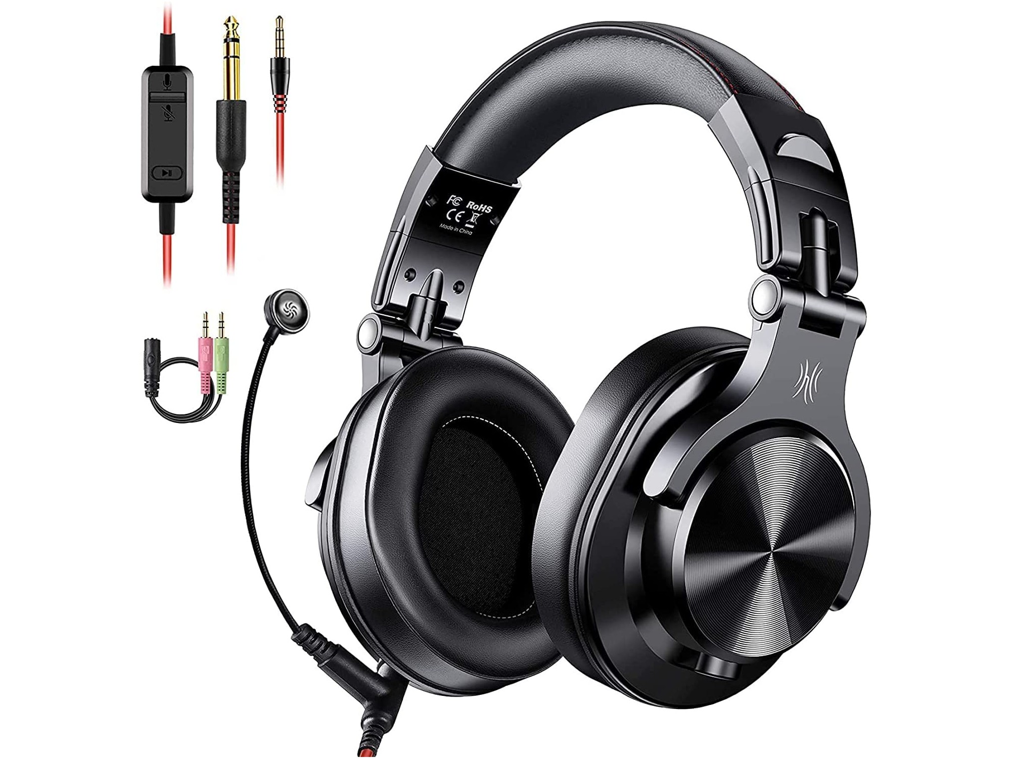 OneOdio A71M Headset με Αφαιρούμενο Noise-cancelling Microphone, για χρήση με PC / PS4 / AMP / Μουσικά Όργανα κλπ) σε μαύρο χρώμα