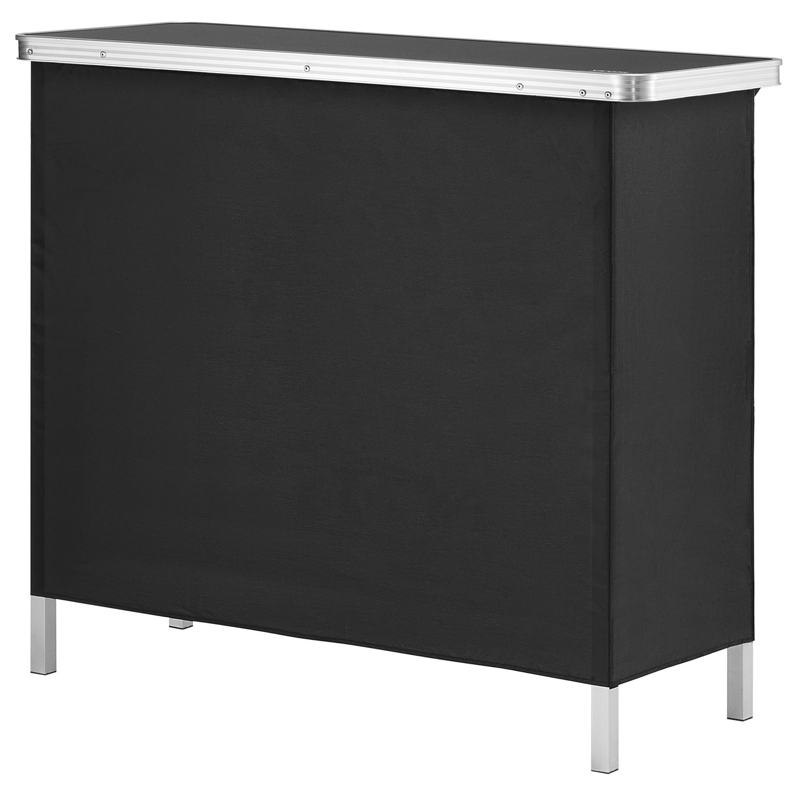 Portable DJ Booth Tradeshow Podium Table, 38.39 "x 15.16" x 34.25", Display Exhibition Counter Stand Booth Fair με τοίχο, Foldable Promotion Retail Bar Table Podium με ράφι αποθήκευσης και τσάντα μεταφοράς - Image 3