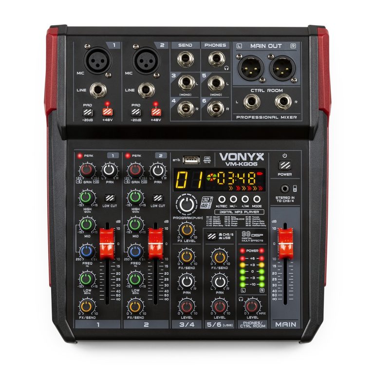 VM-KG06 Music Mixer 6-Channel BT/DSP/USB Record