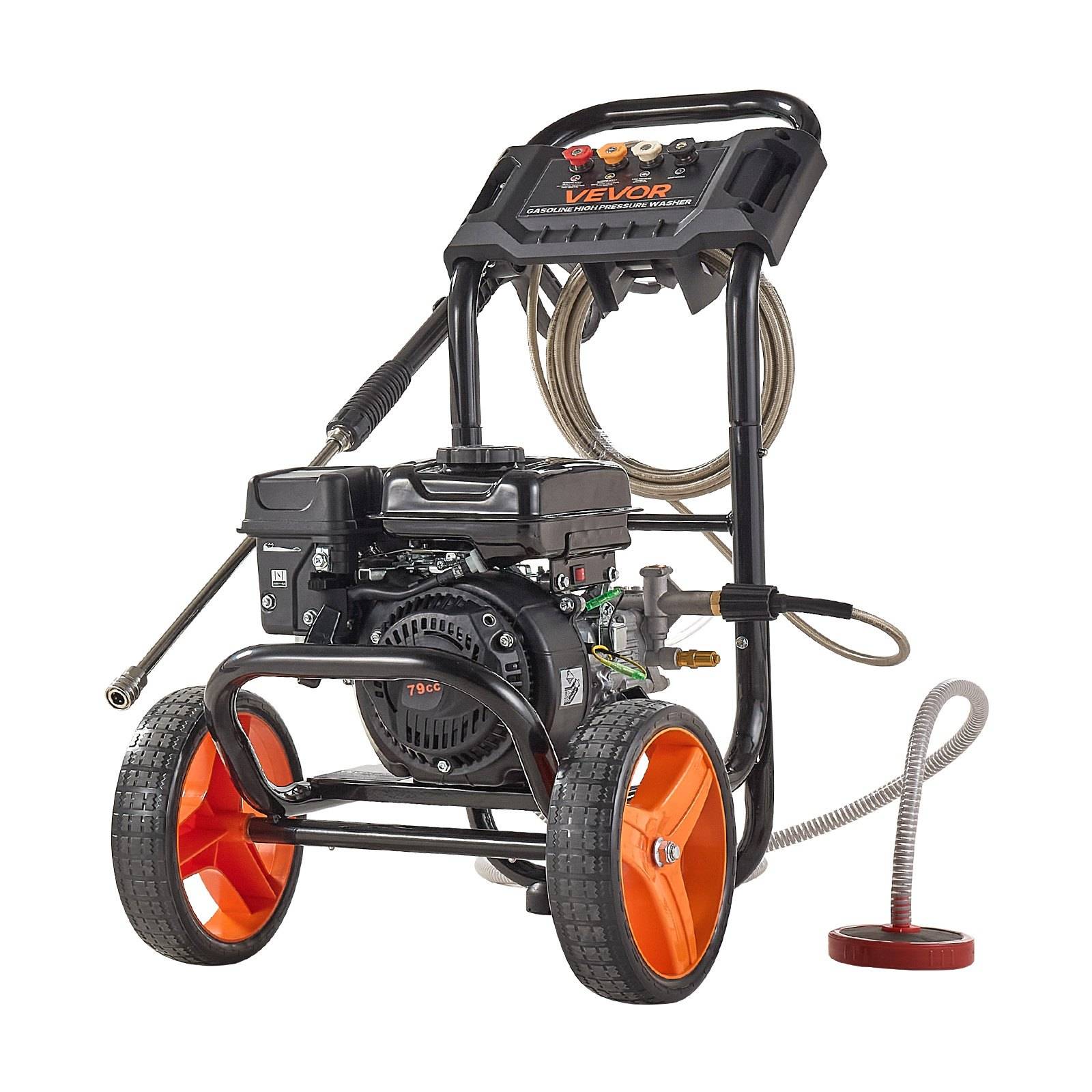 VEVOR Πλυστικό Μηχάνημα Υψηλής Πίεσης 2900 PSI 7 L/min, Βενζινοκίνητο Πλυστικό Υψηλής Πίεσης Χαμηλού Προφίλ με Αντλία Αλουμινίου, Λάστιχο 7,9 m, 4 Ακροφύσια, Τροχοί για Αυτοκίνητα Παράθυρα Τοίχους RYGYQXJLBWS71KND2001V0 - Image 2